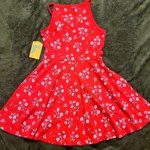 Pink Girls Floral Dress